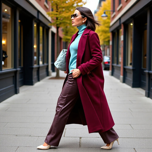 Damen Maxilanger Mantel aus Wollmix mit taillierter Silhouette und cleanem Revers Nord Taschen