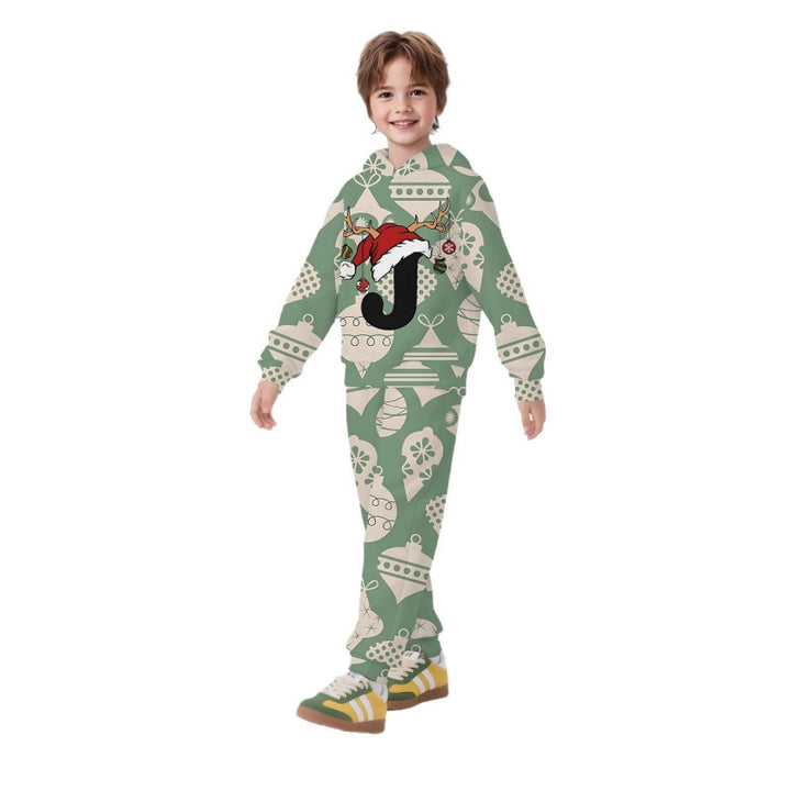 Unisex Kinder Jogginganzug mit Kapuzenpullover und detailreichem Auto-Print Nord Taschen