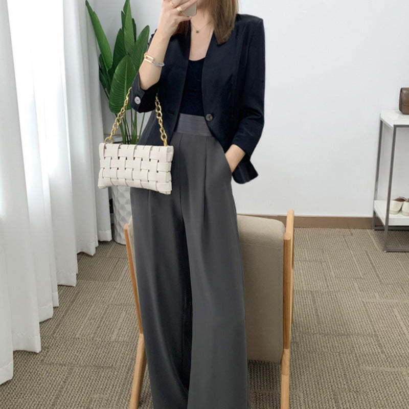 Damen Leichter taillierter Ein‑Knopf‑Blazer aus fließender Satin‑Optik Nord Taschen