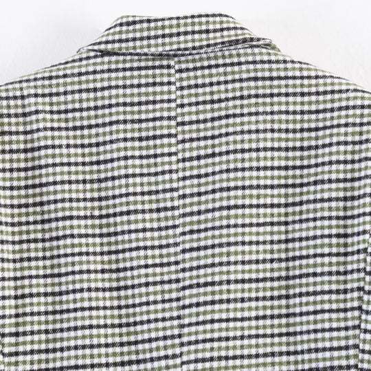 Damen Zweireihiger Hahnentritt-Blazer mit Schwalbenschwanz-Saum und Reverskragen Nord Taschen