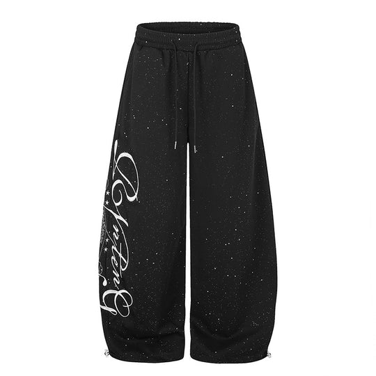 Damen Extraweite Palazzo-Sweathose mit Komfortbund und Glitzer-Detail Nord Taschen
