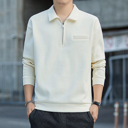 Herren Halbzip-Sweatshirt mit Polokragen und Brustleistentasche Nord Taschen