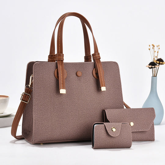 Damen modische Shopper-Tasche mit zusammenpassendem Mini-Portemonnaie von Nord Taschen