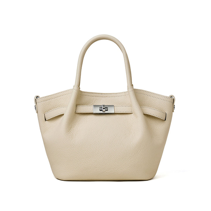 Damen elegante Tragetasche mit strukturiertem Leder und praktischem Verschluss Nord Taschen