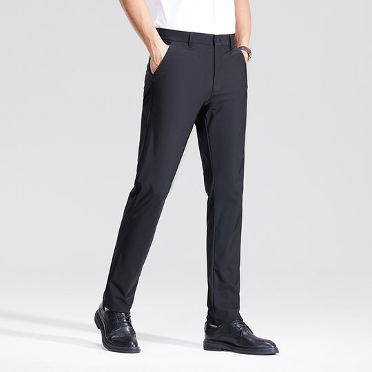 Herren Schlanke Business‑Stretchhose mit Bügelfalte und Komfortbund Nord Taschen