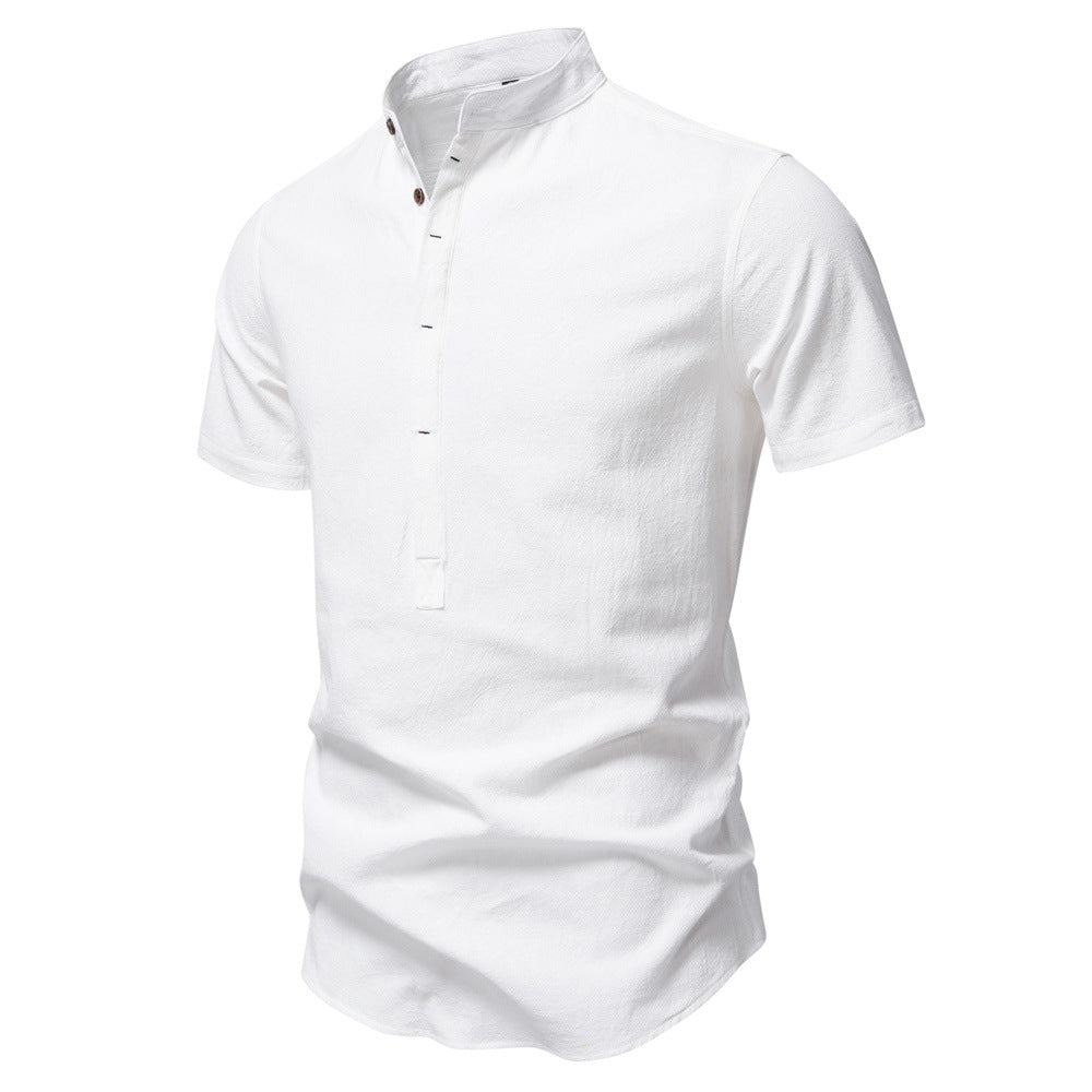 Herren Kurzarm Henley-Shirt mit praktischer Knopfleiste und modernem Design