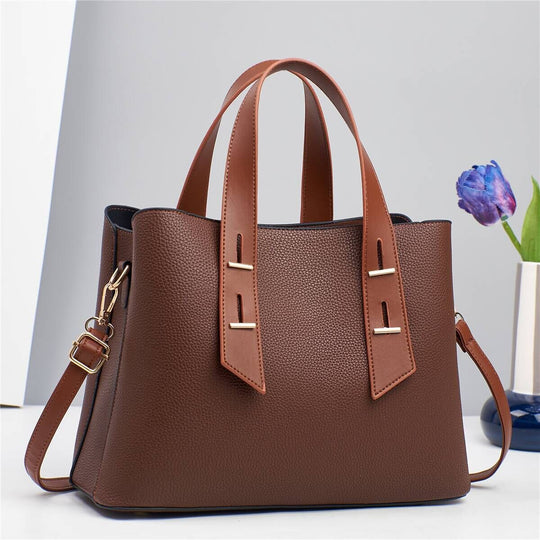 Damen elegante Handtasche mit strukturiertem Obermaterial und abnehmbaren Schulterriemen Nord Taschen