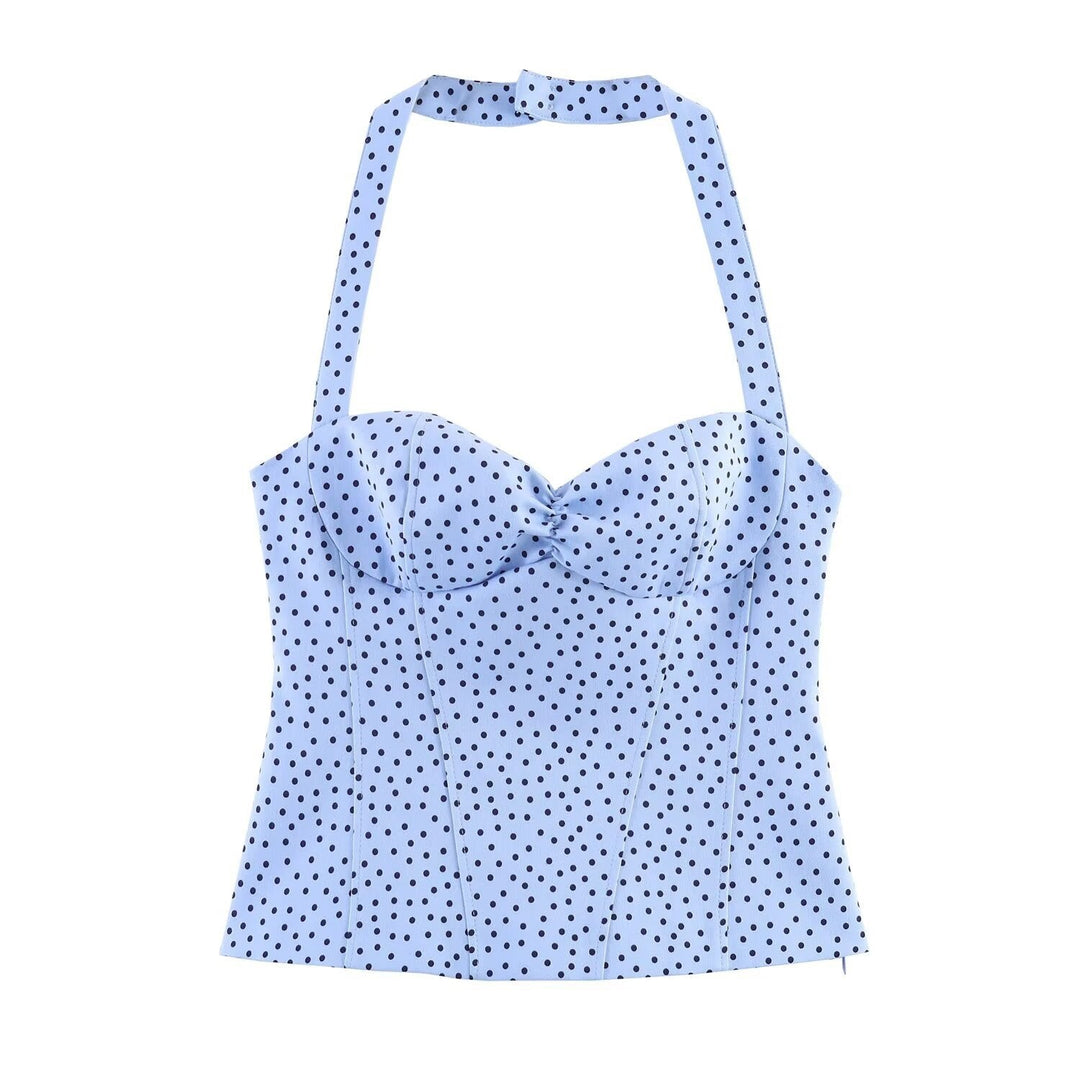 Damen Corsage-Top mit verstellbaren Trägern und verspieltem Punkten-Design Nord Taschen