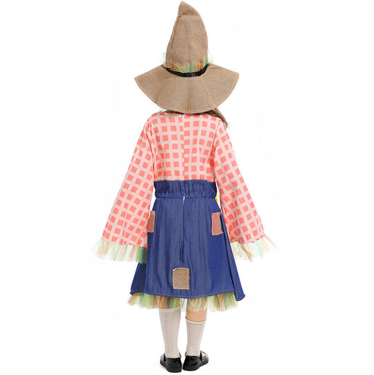 Mädchen Schürzenkleid mit Sonnenblumen-Akzenten und Hut Nord Taschen