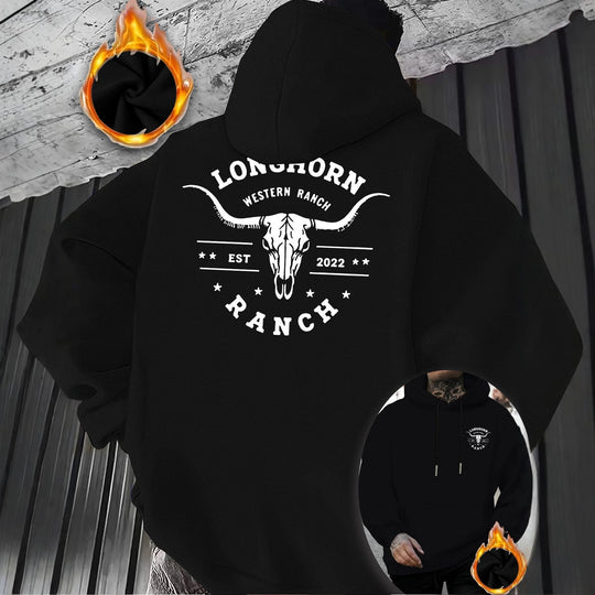 Herren Komfortabler Kapuzenpullover mit markantem Druck Nord Taschen