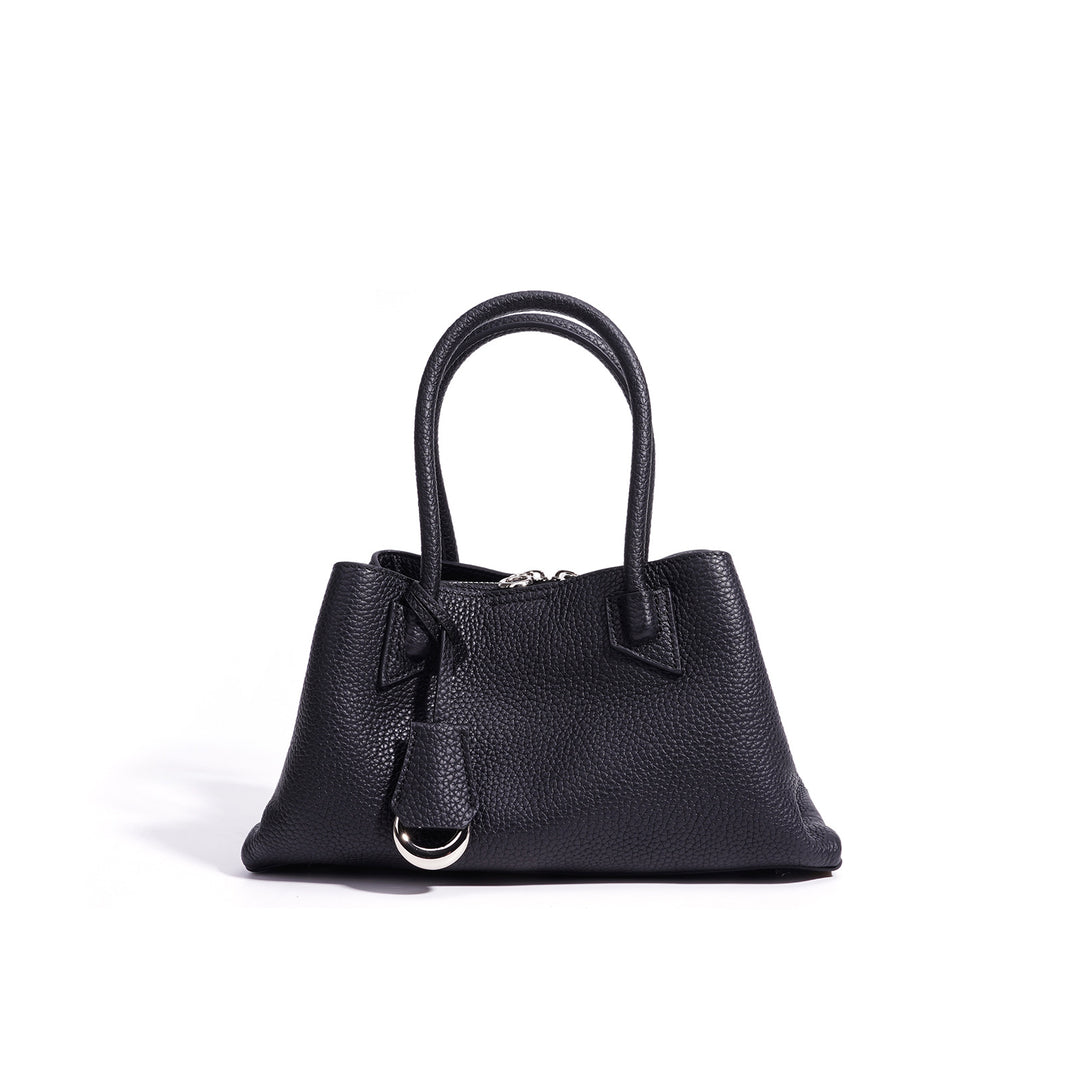 Damen strukturierte Lederhandtasche mit abnehmbarem Anhänger Nord Taschen