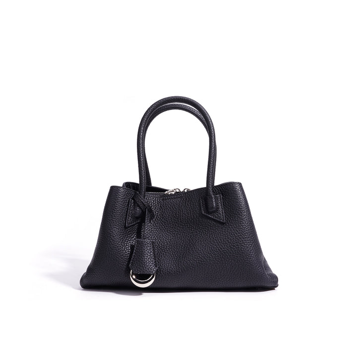 Damen strukturierte Lederhandtasche mit abnehmbarem Anhänger Nord Taschen