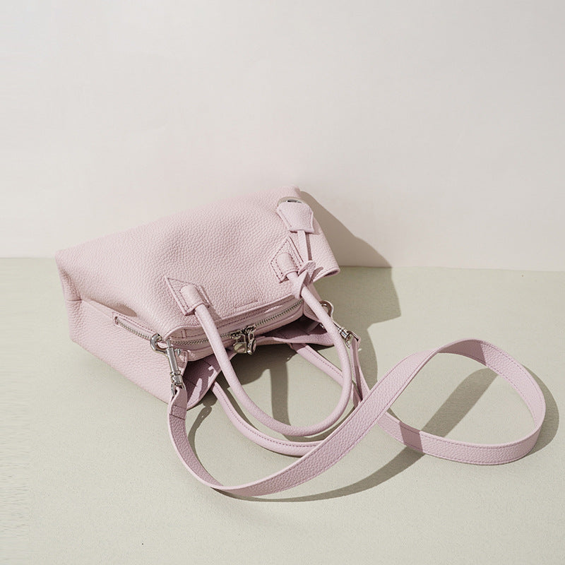 Damen strukturierte Lederhandtasche mit abnehmbarem Anhänger Nord Taschen