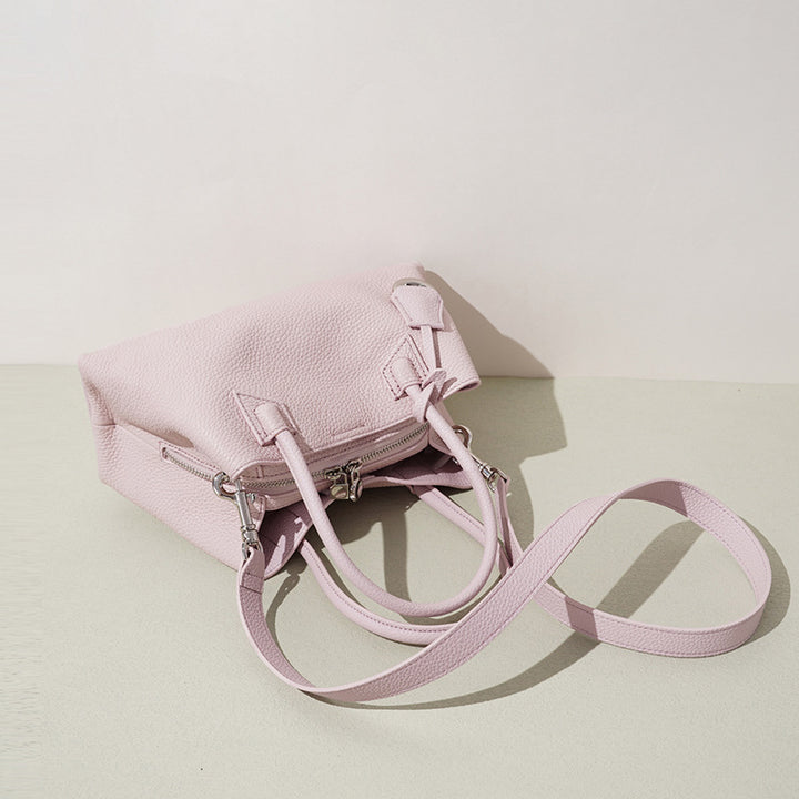 Damen strukturierte Lederhandtasche mit abnehmbarem Anhänger Nord Taschen