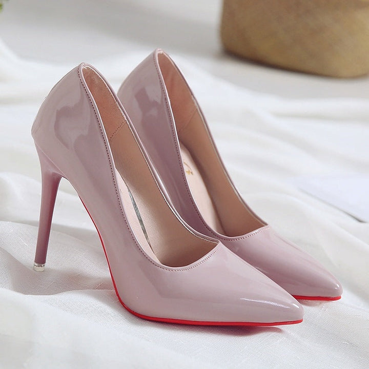 Damen Elegante Stiletto-Pumps mit hochglänzender Oberfläche