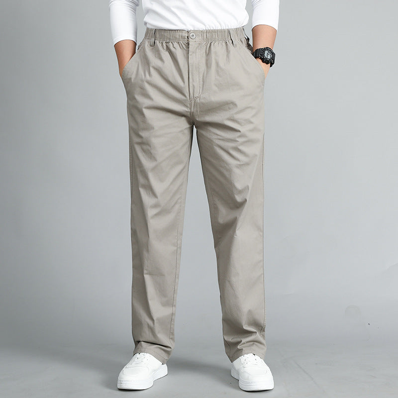 Herren legere Chinohose mit geradem Schnitt, elastischem Bund und Eingrifftaschen Nord Taschen