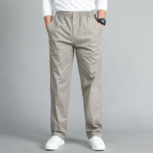 Herren legere Chinohose mit geradem Schnitt, elastischem Bund und Eingrifftaschen Nord Taschen