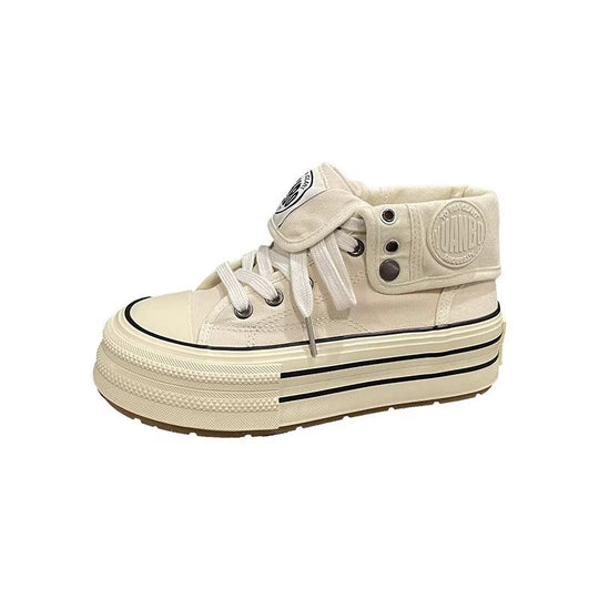 Damen Hohe Sneaker mit coolem Vintage-Design und praktischer Schnürung