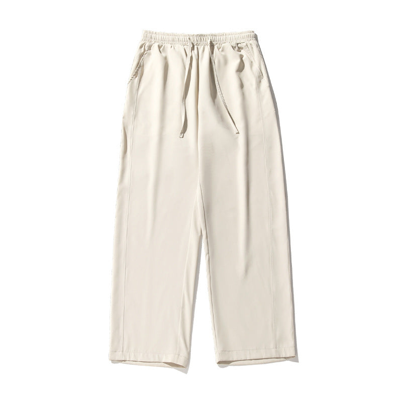 Unisex Locker geschnittene Palazzo‑Freizeithose aus leichtem Twill mit elastischem Bund und Kordelzug Nord Taschen