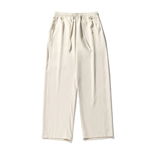 Unisex Locker geschnittene Palazzo‑Freizeithose aus leichtem Twill mit elastischem Bund und Kordelzug Nord Taschen