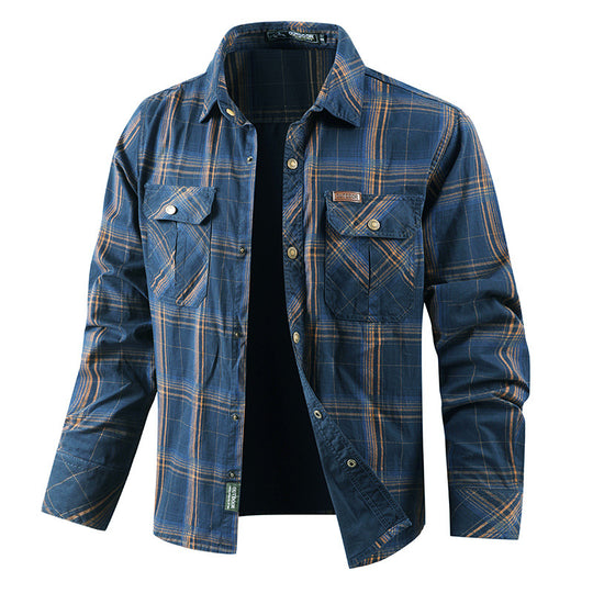 Herren nachhaltiges Karobluse Nord Taschen