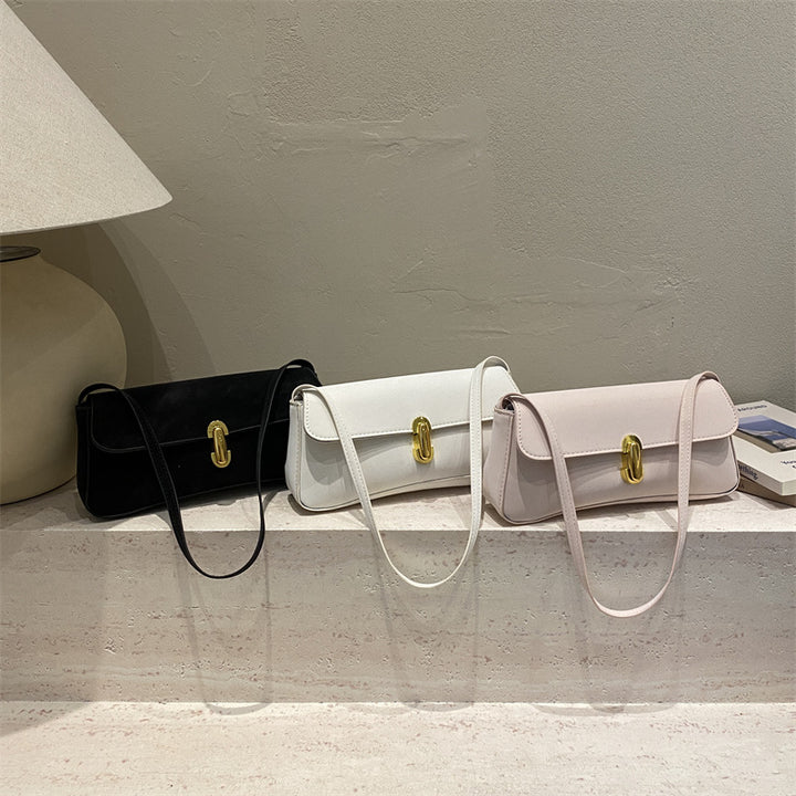 Damen elegante Umhängetasche mit strukturiertem Design und goldener Schnalle Nord Taschen