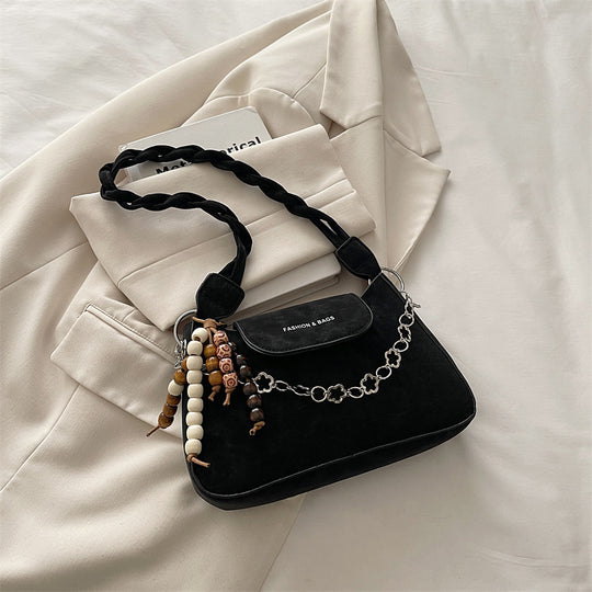 Damen stylische Crossbody-Tasche mit geflochtenem Tragegurt Nord Taschen