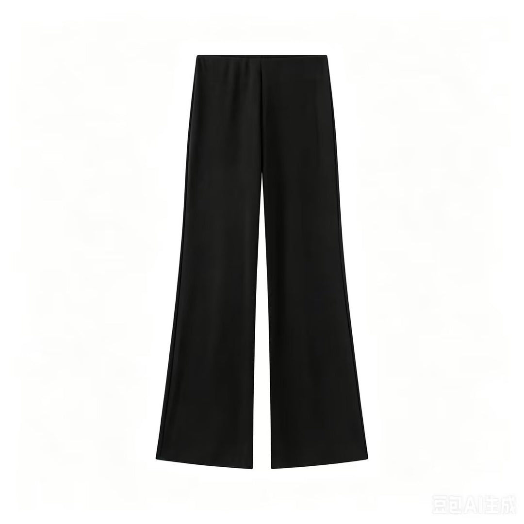 Damen Weite Satinhose mit hoher Taille und fließender Wide‑Leg‑Silhouette Nord Taschen