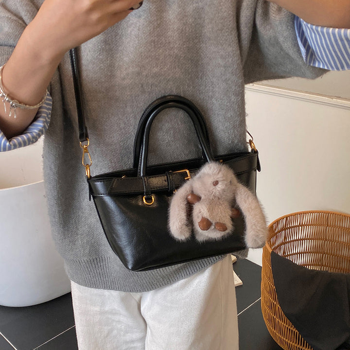 Damen Taschen mit abnehmbarem Plüschanhänger Nord Taschen