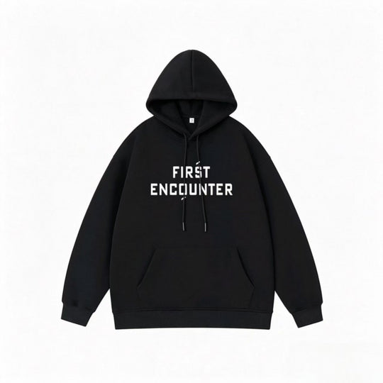 Unisex Oversize-Kapuzenpullover mit großem Frontprint, Kängurutasche und gerippten Bündchen Nord Taschen