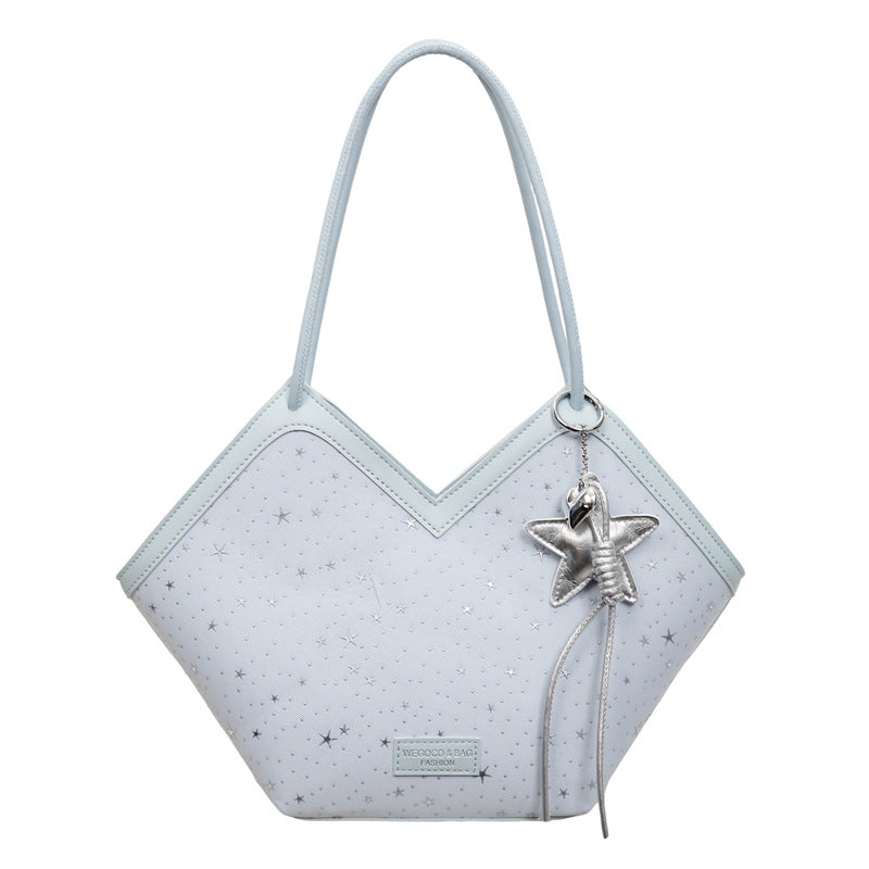 Damen asymmetrische Handtasche mit funkelndem Sternenmotiv Nord Taschen