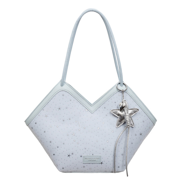 Damen asymmetrische Handtasche mit funkelndem Sternenmotiv Nord Taschen