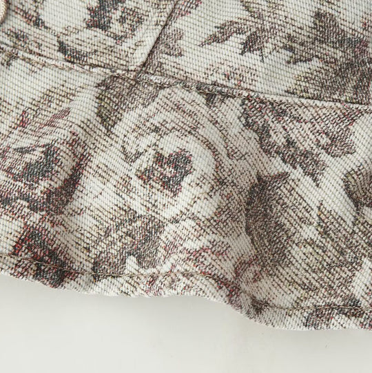 Damen Taillierte Jacquard-Jacke mit Stehkragen und Schößchen Nord Taschen