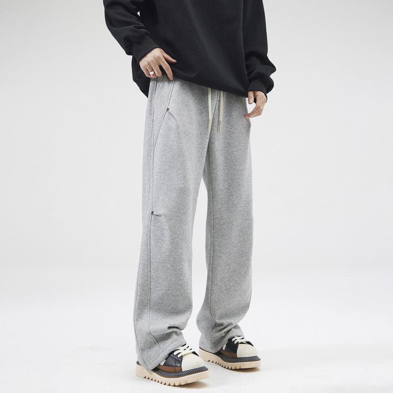 Unisex Locker geschnittene Sweatpant mit geradem Bein, elastischem Bund und aufgesetzten Gesäßtaschen Nord Taschen