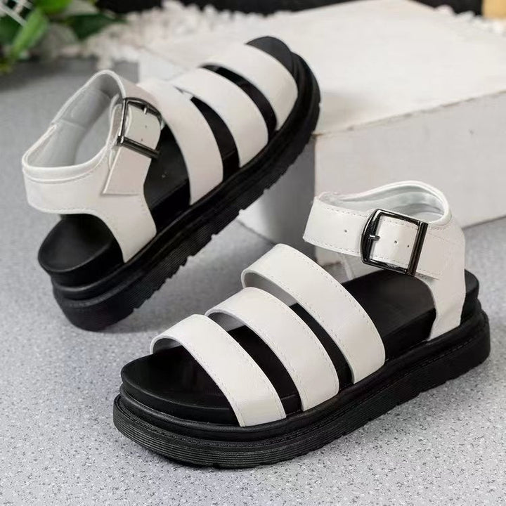 Damen Komfortable Bast-Sandalen mit verstellbarem Riemen und dämpfender Sohle