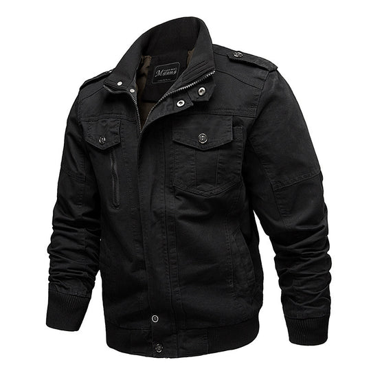 Herren Canvas-Fieldblouson im Utility-Style mit Schulterpatten, Brustpattentaschen und Rippbündchen Nord Taschen