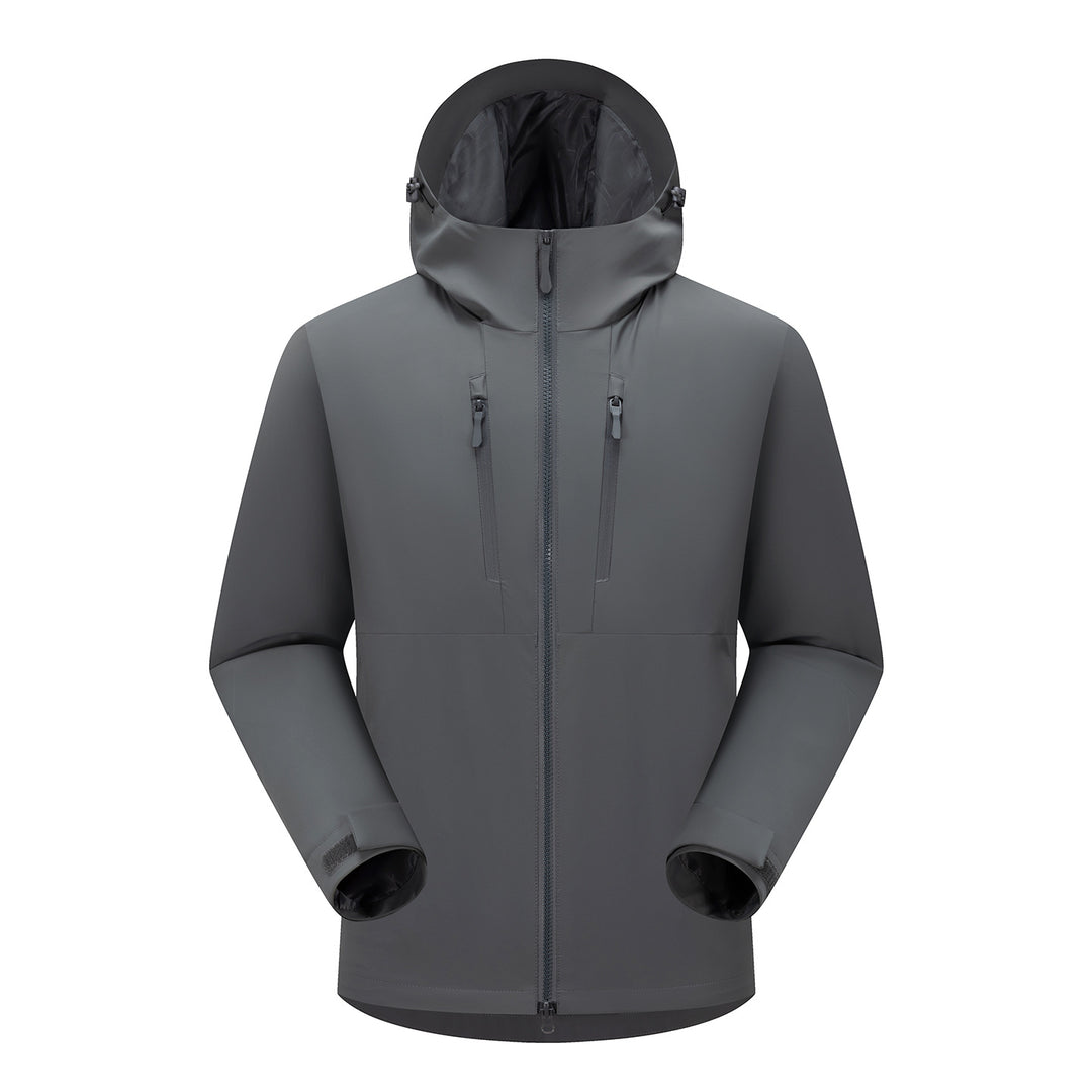 Herren Technische Softshell-Jacke mit ergonomischer Kapuze und vertikalen Brusttaschen Nord Taschen