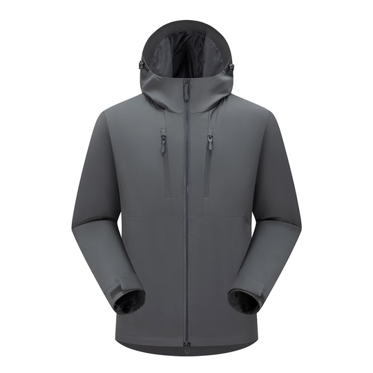 Herren Technische Softshell-Jacke mit ergonomischer Kapuze und vertikalen Brusttaschen Nord Taschen