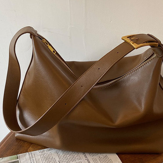 Damen Hobo-Tasche mit geschmeidiger Oberfläche und elegantem Reißverschluss Nord Taschen
