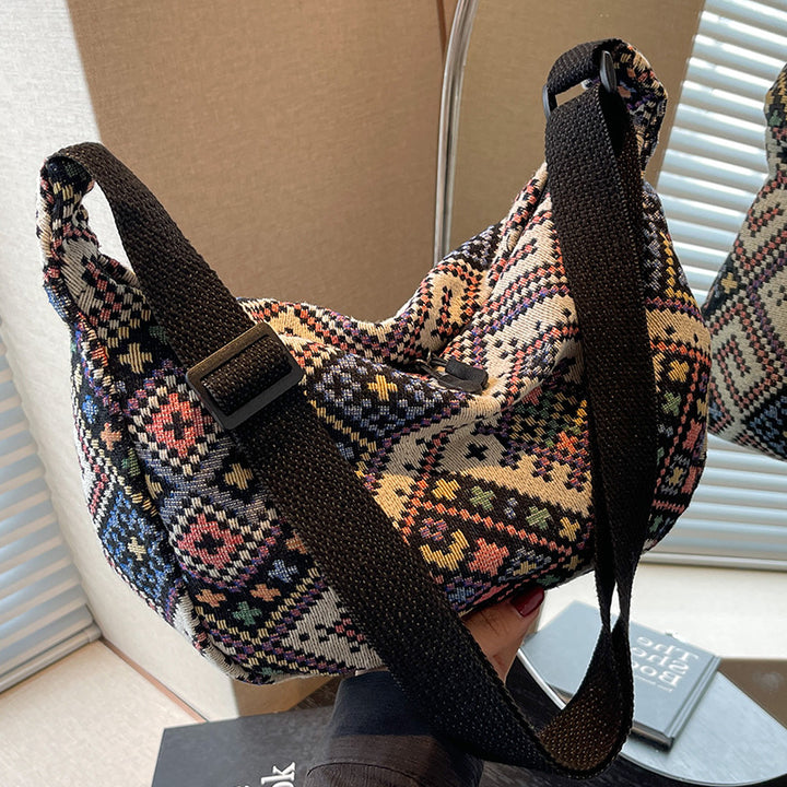 Damen Hobo-Tasche mit buntem geometrischem Muster Nord Taschen