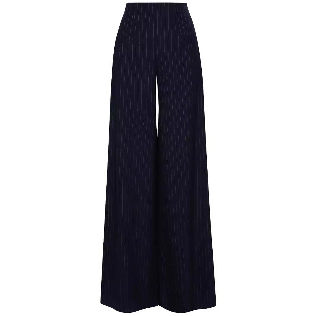 Damen Hochtaillierte Plissee‑Palazzohose mit weitem Bein Nord Taschen