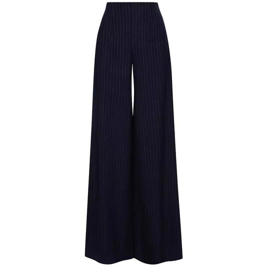 Damen Hochtaillierte Plissee‑Palazzohose mit weitem Bein Nord Taschen