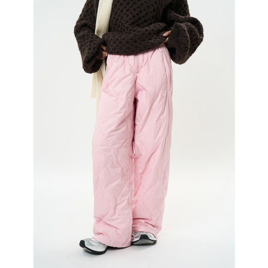 Damen Wattierte Cargo-Skihose mit weitem Ballon‑Schnitt und elastischem Bund Nord Taschen