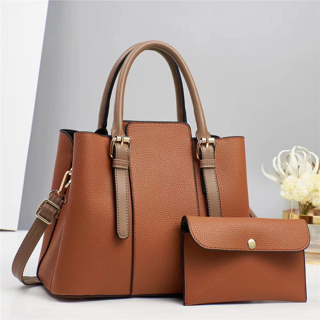 Damen elegante Handtasche mit abnehmbarem Mini-Portemonnaie Nord Taschen