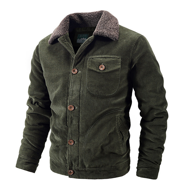 Herren Modische Cordjacke Nord Taschen