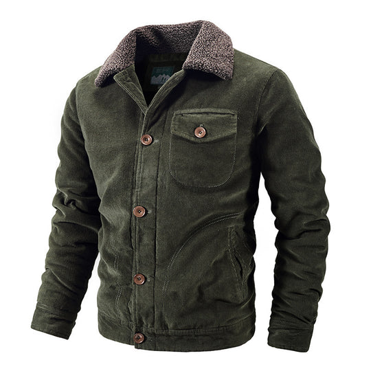 Herren Modische Cordjacke Nord Taschen