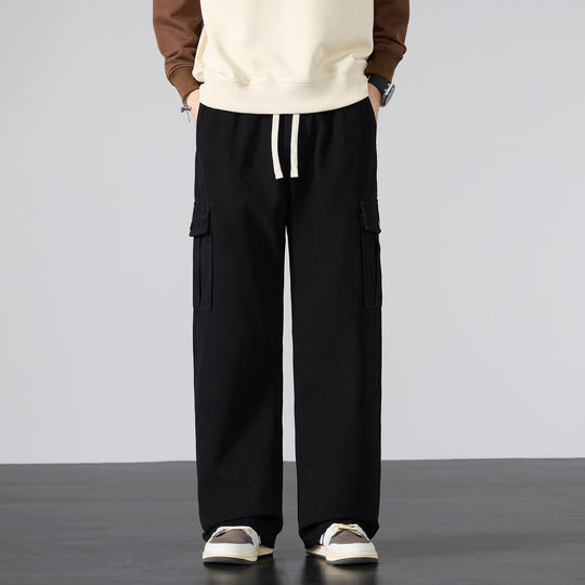 Herren Weite Cargo-Hose mit Tunnelzugbund und Multifachtaschen Nord Taschen