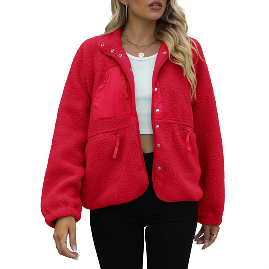 Damen kuschelige Fleecejacke mit praktischen Taschen Avellé