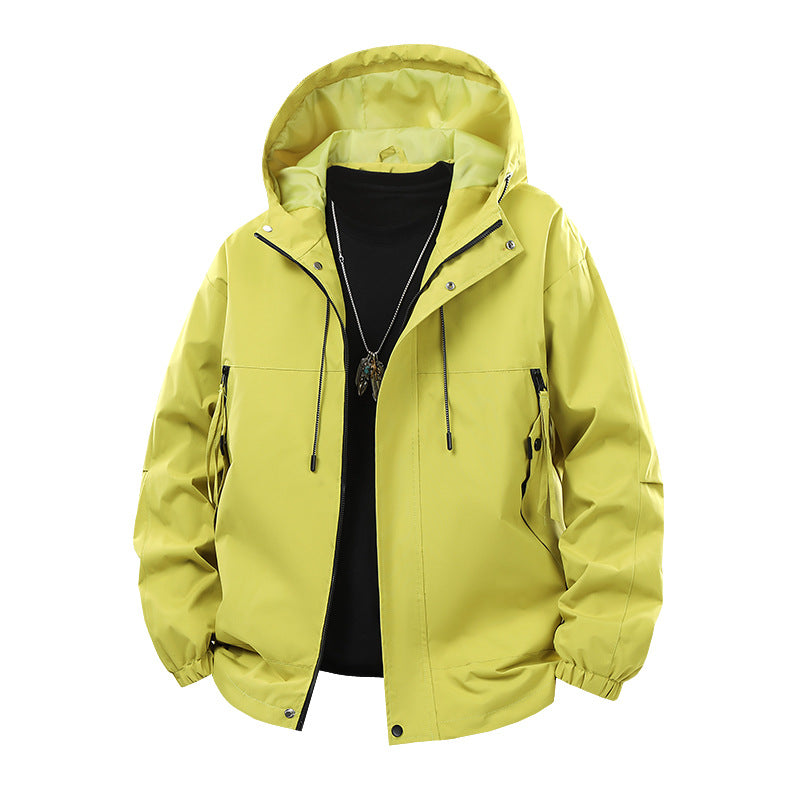 Herren Oversize Utility-Softshelljacke mit Kapuze, wasserabweisender Membran & Reißverschlusstaschen Nord Taschen