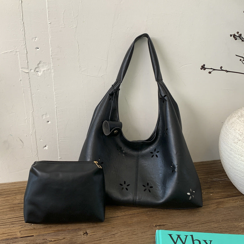 Damen Hobo-Tasche mit floralem Schnitt und praktischem Mini-Organizer Nord Taschen